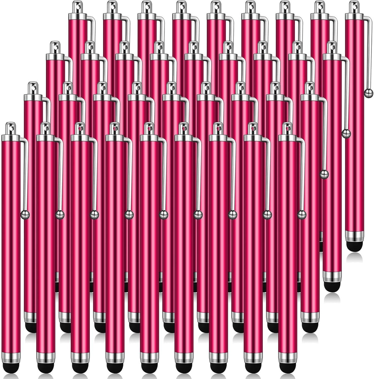 Outus 36 Pcs Stylus Pen for Universal Capacitive Touch Screens Devices, Stylus Pen Compatible with Tablet for Classroom Travel Olders Friendly(Rose Red)
