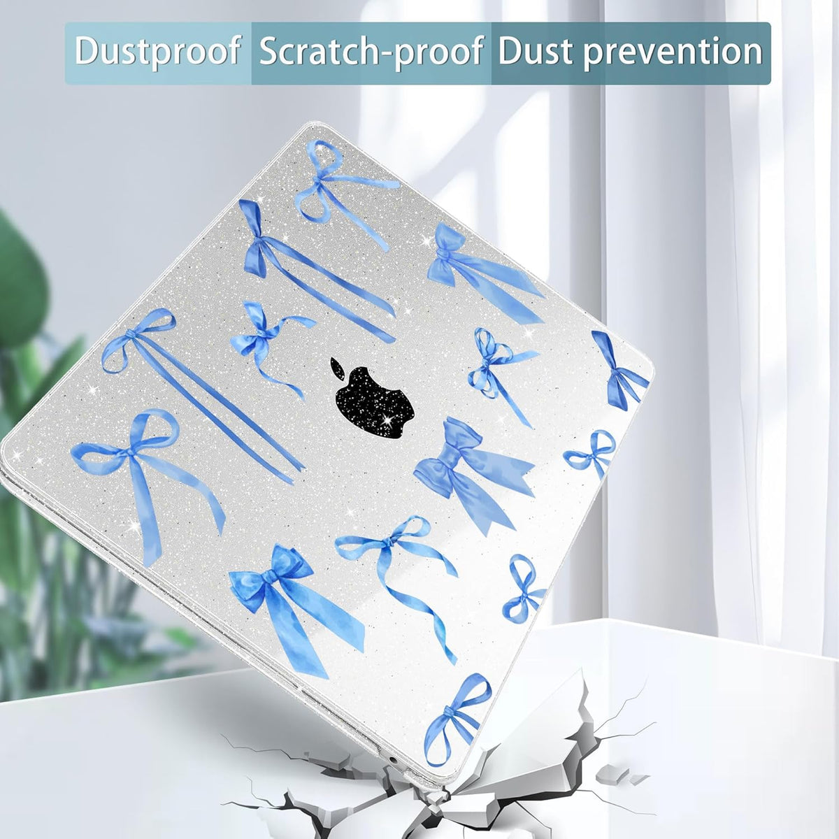 May Chen for MacBook Air 13.6 inch Case A3240 M4 A3113 M3 A2681 M2 with Retina Dispaly, 2025 2024 2023 2022 Release, Plastic Hard Shell Case with Screen Protector & Keyboard Cover, Watercolor Bows