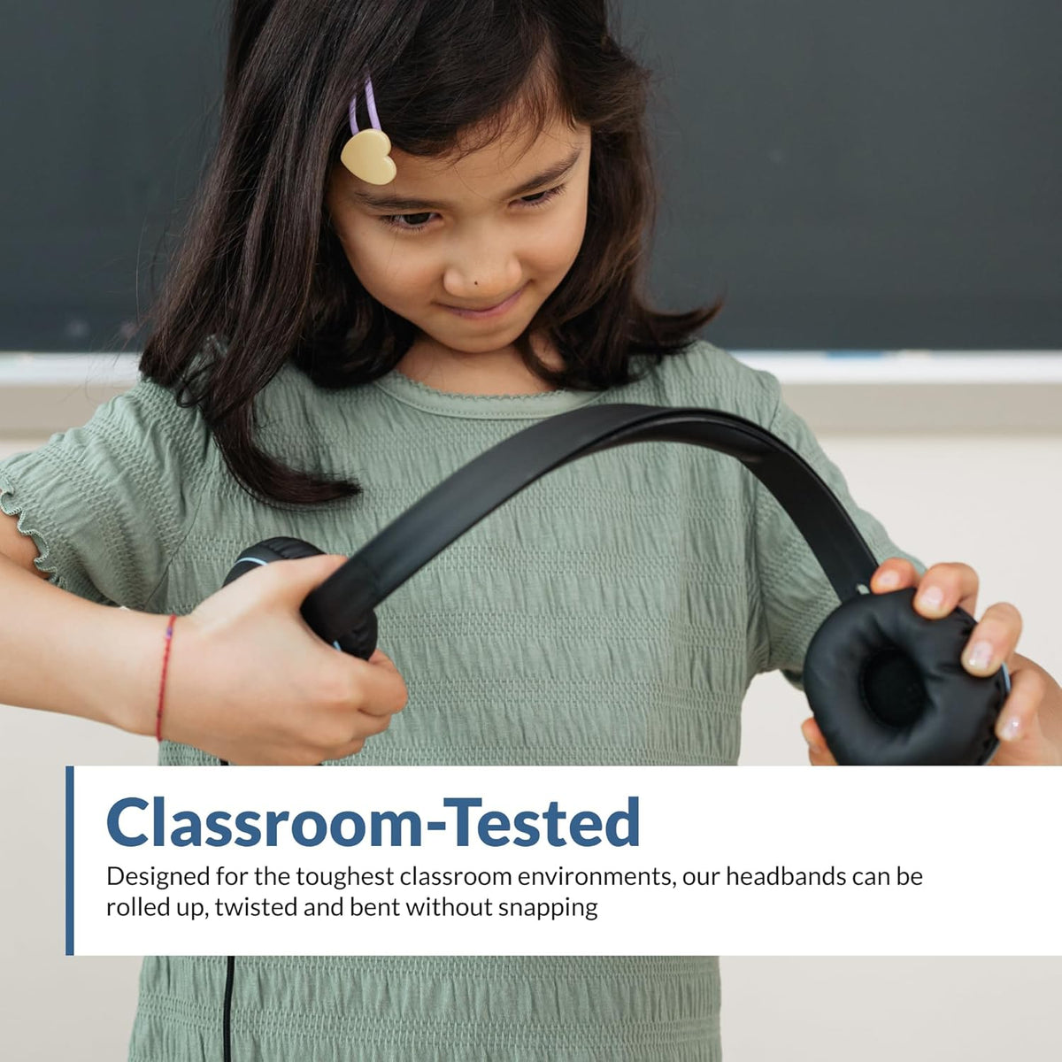 Cyber Acoustics USB Stereo Headset (AC-5008-5) – Durable, Crisp, and Clear Communication in Classrooms and at Home - 5 Pack