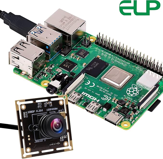 1080P USB Camera Module for Video Conferencing 2MP IMX323 with 170 Degree Fisheye Lens H.264 Format and Low Light Performance for Computer Linux Android Jetson Nano