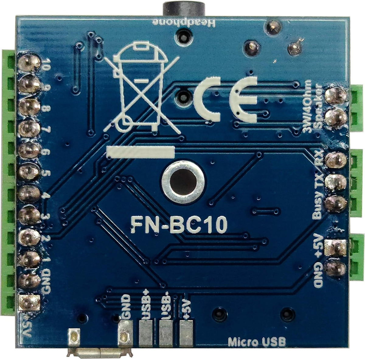Electronics123.com, Inc. 10 MP3 3W (v2) Buttons Triggered Player Board with Amplifier and Terminal Block