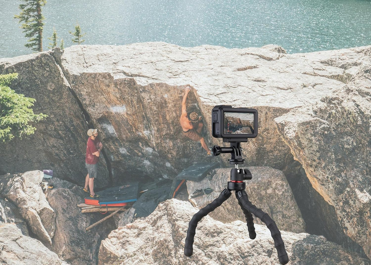 Hocoder 13, 12, 11,10, 9 360 Flexible Camera Tripod Compatible with GoPro Hero Bendable Tripod Rotation Mount Stand