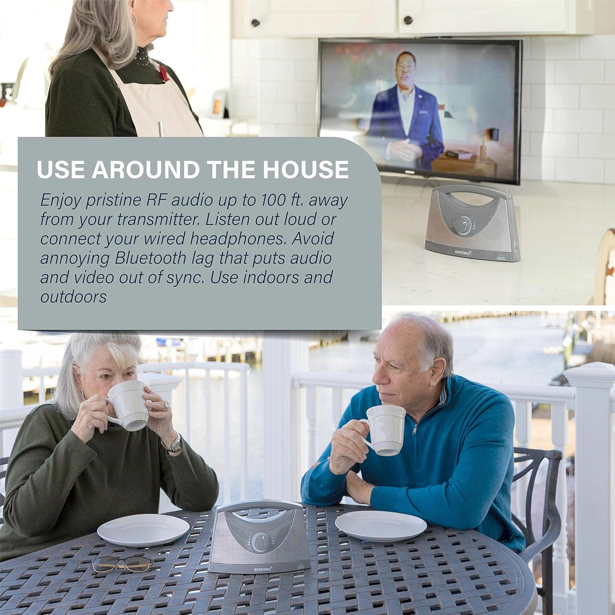 Wireless TV Speakers for Hard of Hearing - Portable, Powerful, and Convenient