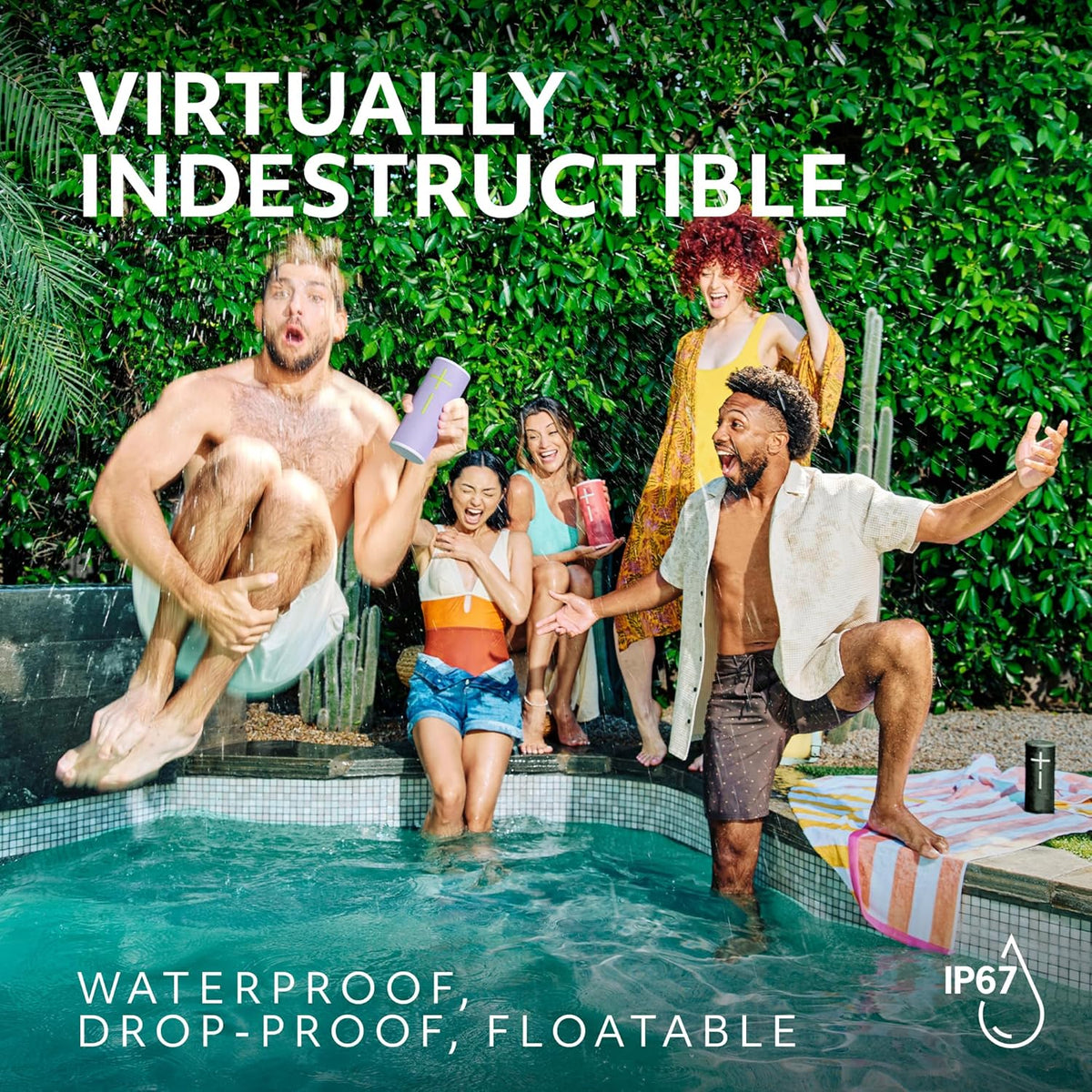 Ultimate Ears Boom 4 Portable Waterproof Bluetooth Speaker with 360-Degree Immersive Sound, Outdoor Floating Speaker, 15-Hour Battery, 147ft Range - Blue