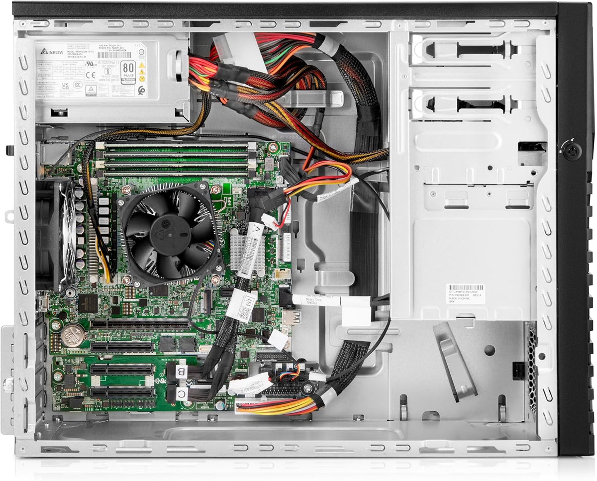 Hewlett Packard Enterprise ProLiant ML30 Gen11 Tower Server w/one Intel Xeon E-2434 Processor, 3.4GHz 4‑core 1P 32GB‑U MR216i‑p 4LFF‑HP 2x2TB HDD 1x500W PS (HPE Smart Choice P72996-005)