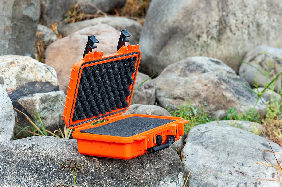 MEIJIA Portable All Weather Waterproof Protective Hard Case, Small Camera Case,Dry Case with Customizable Foam,Fit Use of Drones, Camera,Equipments, 11.65 ”x8.35”x3.78”